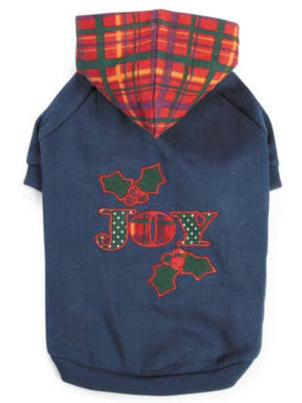 Velvet Joy Plaid Dog Hoodie (NWT)